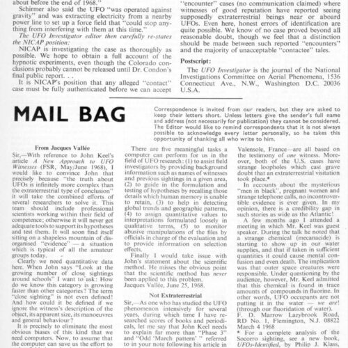 Keel UFO Theories,J.Vallee,FSR68V14N4 - Imagen 1