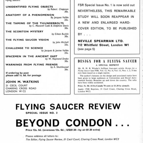 Keel,UFO Investigation Project A,Ohio Northern University,1952,FSR-SI 1969 N 2,Beyond Condon - Imagen 1