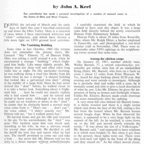 Keel,UFOs 1967,Ohio,FSR67V13N3 - Imagen 1