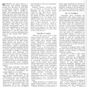 Keel,UFOs and E-M effects,FSR68V14N6