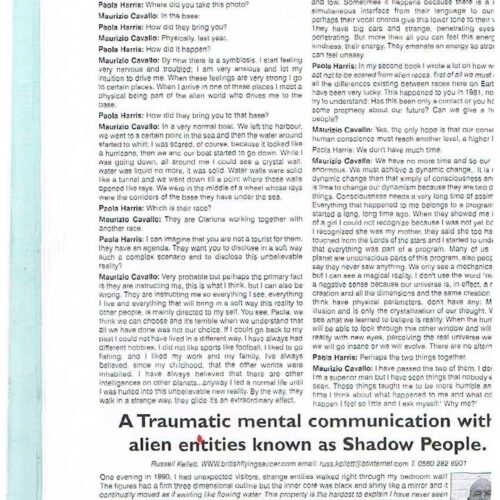 Kellett,Russell,UFO contacts 1990,Shadow People,FSR2007V52N3 - Imagen 1