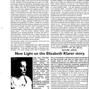 Klarer,Elizabeth,New light on her story