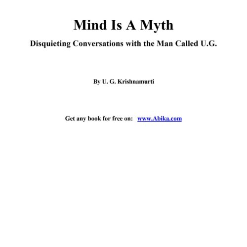 Krishnamurti,U.G.,Mind is a myth - Imagen 1
