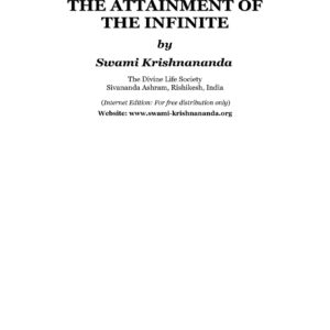 Krishnananda,Attainment of the infinite