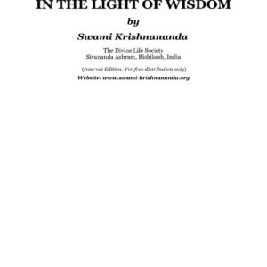 Krishnananda,In the light of wisdom