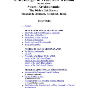 Krishnananda,Messenger of peace and wisdom
