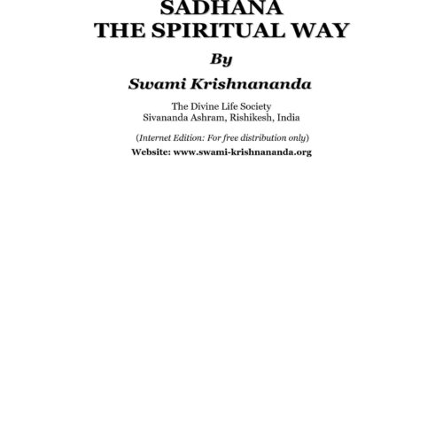 Krishnananda,Sadhana,the spiritual way - Imagen 1