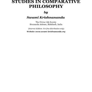 Krishnananda,Studies in comparative philosphy