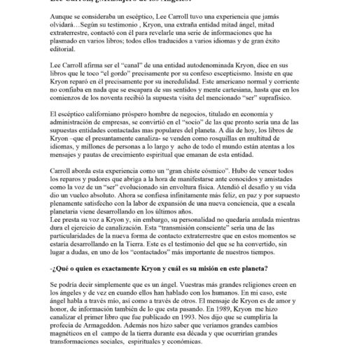 Kryon,Lee Carrol,Entrevista - Imagen 1