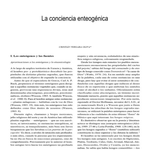 La conciencia enteogenica,C.Vergara Oliva - Imagen 1