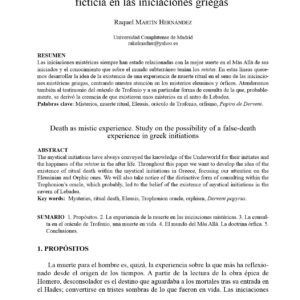 La muerte y los misterios antiguos.