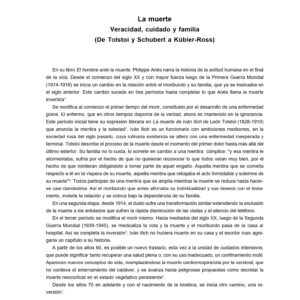 La muerte,De Tolstoi a Kubler-Ross