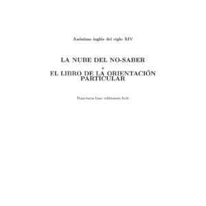 La nube del no-saber Siglo XIV