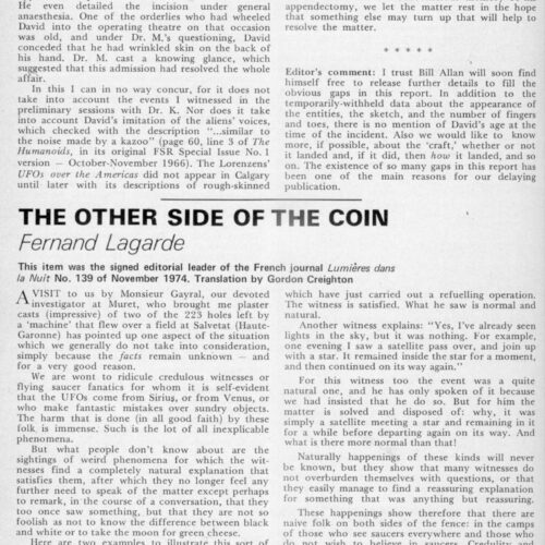 Lagarde,UFO left 223 ground holes,France,FSR74V20N6 - Imagen 1