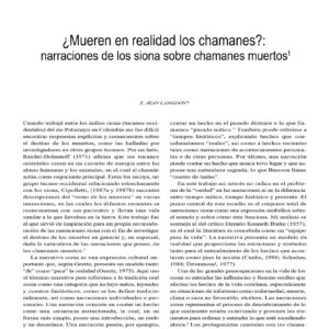 Langdon,Mueren los chamanes