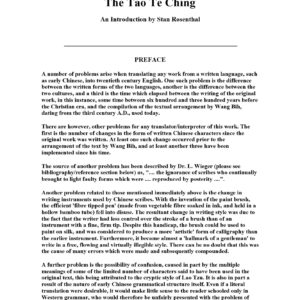 Lao-Tse,The Tao Te Ching,Rosenthal