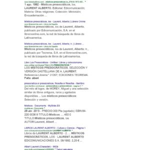 Laurent,Albert,Los misticos presocraticos