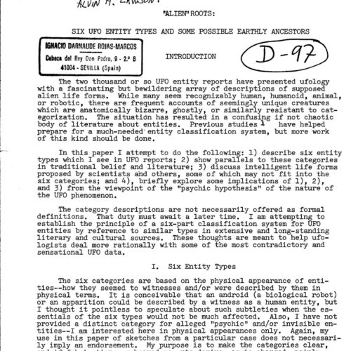 Lawson,Six UFO entity types,earthly ancestors-1 - Imagen 1