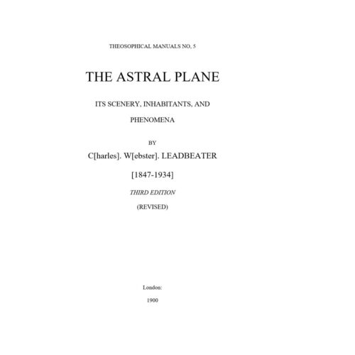 Leadbeater,The astral plane - Imagen 1