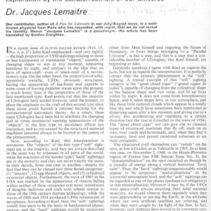 Lemaitre,Parallel Universo Myth,etc.,FSR69V15N6