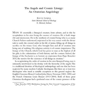 Lemna,Keith,The angels and cosmic liturgy