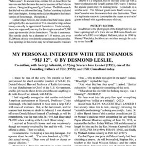 Leslie,Donald Menzel interview,MJ-12,FSR1999V44N4