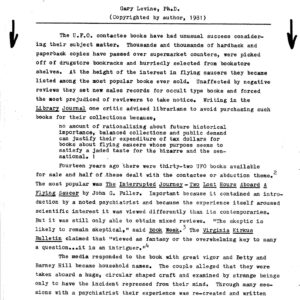 Levine,Analysis UFO contactee books