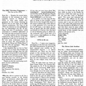 Lillie,UFO 1942 seen by 900 Navy sailors,FSR83V28N4