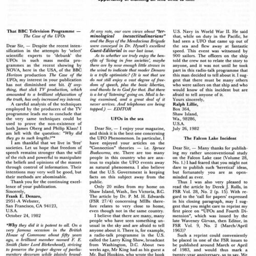 Lillie,UFO 1942 seen by 900 Navy sailors,FSR83V28N4 - Imagen 1