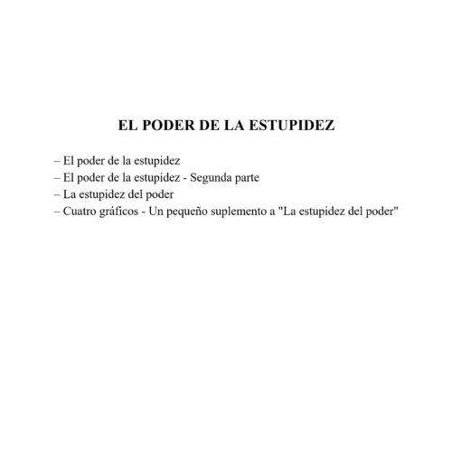 Livraghi,Poder de la Estupidez - Imagen 1