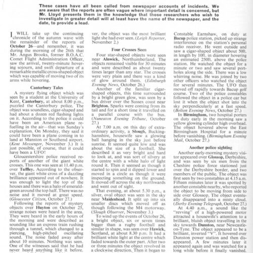 Lloyd,UFOs 1967,Britain,FSR,1967 - Imagen 1