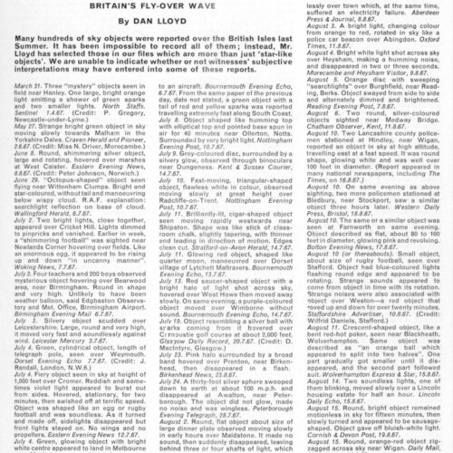 Lloyd,UFOs 1967,British Isles,FSR67V13N6 - Imagen 1