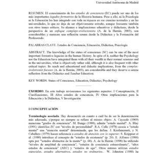 Los estados de conciencia,Agustin de la Herran