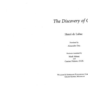 Lubac,Henri de,The discovery of God