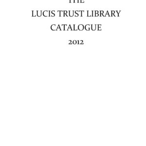 Lucis Trust Spiritual Library Catalogue,2012