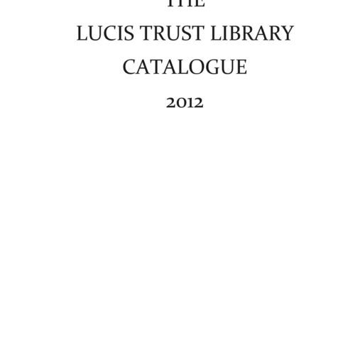 Lucis Trust Spiritual Library Catalogue,2012 - Imagen 1