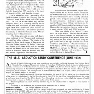 M.I.T.Abduction Study Conference,1992,FSR92V37N2