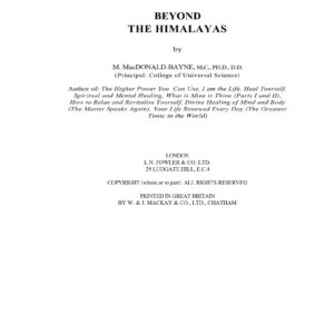 MacDonald-Bayne,Beyond the Himalayas