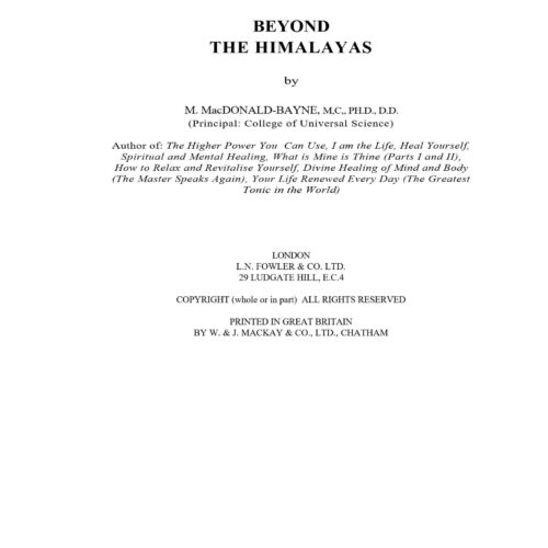 MacDonald-Bayne,Beyond the Himalayas - Imagen 1