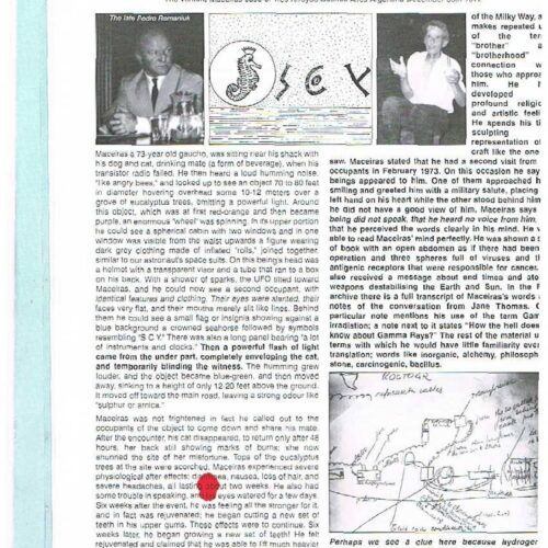 Maceiras,Ventura,UFO contact 1972,Argentina,FSR2007V52N3 - Imagen 1