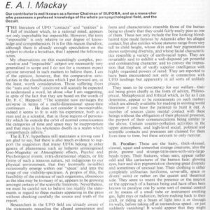 Mackay,UFO entities,occult and physical,FSR73V19N2