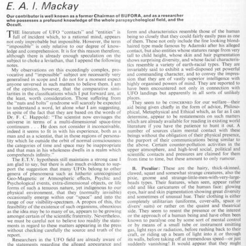 Mackay,UFO entities,occult and physical,FSR73V19N2 - Imagen 1