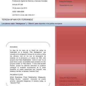 Madagascar y Siberia para deportar a los judios