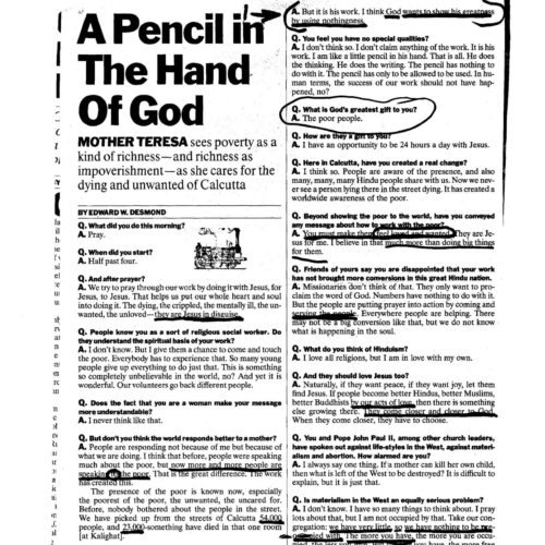 MadreTeresa,lapiz de Dios-A - Imagen 1
