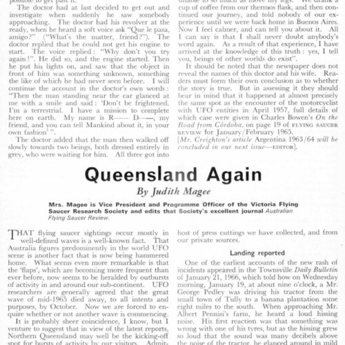 Magee,Crop Circles 1965,Australia,FSR66V12N2 - Imagen 1