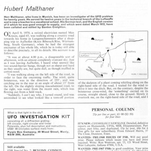 Malthaner,UFO 1970 takes water,Germany,FSR72V18N4 - Imagen 1
