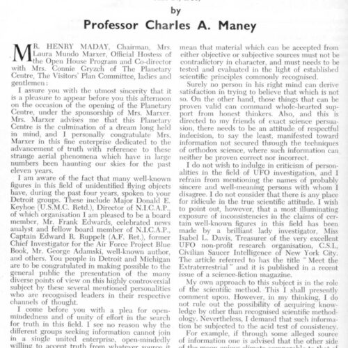 Maney,UFOs Scientific Aspects,FSR58V4N5 - Imagen 1