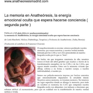Marchetti,Carla,La memoria,energia emocional