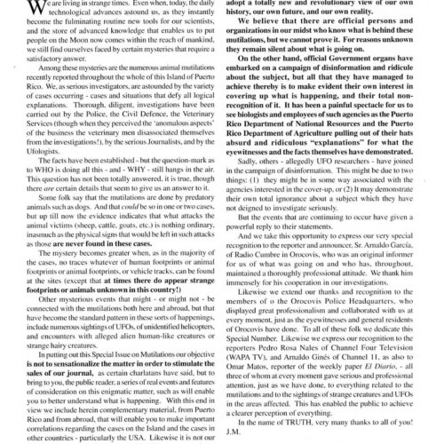 Martin,Animal Mutilations 1975,Puerto Rico,FSR2002V47N1 - Imagen 1