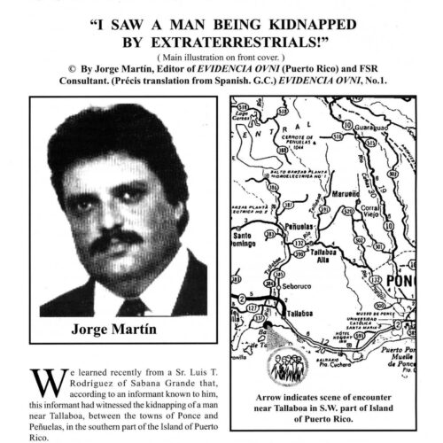 Martin,Man Kinnapped by Humanoids 1979,Puerto Rico,FSR1997V42N4 - Imagen 1